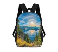 sinyumoney Nature's Rainbow Halo Over Lake Mochila Escolar, Mochila Para Portátil, Mochila Para Niños/niñas/adolescentes 17inch