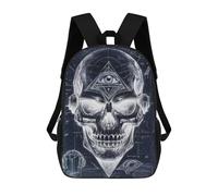 sinyumoney Negative Minds Eye Skull Mochila Escolar/de Negocios, Resistente, Para Portátil, Para La Escuela/trabajo/viajes 17inch
