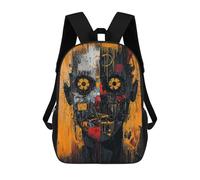 sinyumoney Neoexpressionist Urban Chaos Portrait Mochila Escolar Infantil Impresa En 3D, Mochila Informal De Moda Para Niños, Mochila De Viaje De Alta Capacidad Para Libros Para Niños 17inch