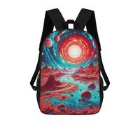 sinyumoney Neon Alien World Mochila Escolar Infantil Impresa En 3D Mochila De Viaje De Alta Capacidad Bolsas Para Libros Mochila Infantil 17inch