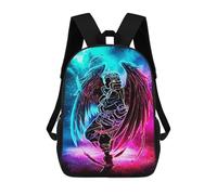 sinyumoney Neon Angel Wings Artwork Mochila Escolar Impresa En 3D Para Niños Y Niñas, Mochila Escolar, Mochila De Viaje Para Niños 17inch