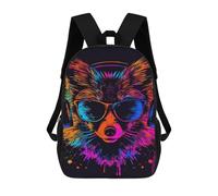 sinyumoney Neon Animal Art Print Mochila Escolar Infantil De 17 Pulgadas Con Estampado 3D, Mochila Moderna Para Niños, Mochilas De Viaje, Bolsas Para Libros, Mochila Escolar Infantil