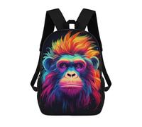 sinyumoney Neon Ape Mochilas Impresas En 3D 17inch Mochila Escolar Infantil Para Exteriores, Mochila Informal De Día, Bolsas De Viaje Informales Para Estudiantes De Secundaria