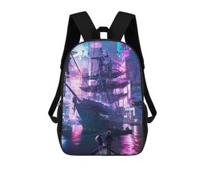 sinyumoney Neon Armada City Mochila Escolar, Mochila De Negocios, Mochila Impermeable Para Libros, Para Acampar, Aventuras Al Aire Libre Y Viajes Diarios 17inch