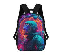 sinyumoney Neon Astronaut Cosmic Dreamscape Mochila, Mochila Infantil, Mochila Escolar Para Estudiantes, Mochila Para Libros, Mochila Escolar Impresa En 3D Para Niños Y Niñas 17inch