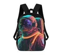 sinyumoney Neon Astronaut in Space-5 Mochila Escolar Informal Para El Día A Día, Para La Escuela, El Trabajo Y Los Viajes Para Niños/niñas/adolescentes 17inch