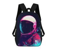 sinyumoney Neon Astronaut in Space -8 Mochila Infantil De Moda Divertida Mochila Escolar Para Niños Y Adolescentes Con Impresión 3D Para Niños 17inch