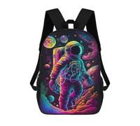 sinyumoney Neon Astronaut in Space Mochila Escolar Resistente Al Agua Para Ordenador Portátil Para La Escuela/trabajo/viajes 17inch