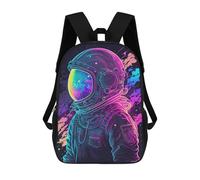 sinyumoney Neon Astronaut Mochila Escolar Resistente Al Agua, Mochila Escolar De Negocios Para Niños/niñas/adolescentes 17inch