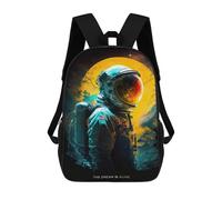 sinyumoney Neon Astronaut with Sun Mochilas Infantiles Mochila Escolar Impresa En 3D Para Niños Mochilas De Viaje Bolsas Para Libros Para Niños 17inch Mochila Escolar