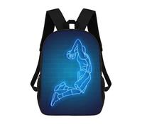 sinyumoney Neon Basketball Jump Mochila Escolar Resistente Al Agua, Mochila De Viaje, Bolsa Para Computadora Para Campus, Viajes Al Aire Libre, Deportes 17inch