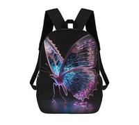 sinyumoney Neon Butterfly Mochila Escolar Grande, Ligera E Informal: Perfecta Para Viajes, Trabajo Y Uso Diario 17inch