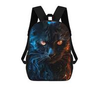 sinyumoney Neon Cat Portrait Mochila Escolar Grande Resistente Al Agua Para Portátil Para Adolescentes, Niñas, Niños, Mujeres Y Hombres 17inch