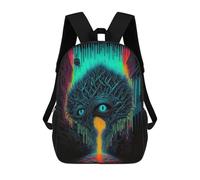 sinyumoney Neon Cityscape Alien Eye Mochilas Escolares Para Niños Y Niñas, Mochilas Deportivas Informales Para Primaria, Mochilas De Gran Capacidad Para Libros 17inch