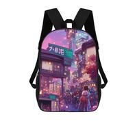 sinyumoney Neon Cityscape Urban Dreamscape Mochila Infantil, Mochila Escolar De Gran Capacidad Para Estudiantes, Mochila Para Libros, Mochila Para Niños, Niñas, Adultos Y Adolescentes 17inch