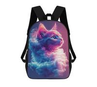 sinyumoney Neon Cloud Cat Art Print Mochila Escolar Grande Resistente Al Agua Para Portátil Para La Escuela/trabajo/viajes 17inch