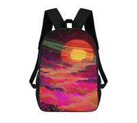 sinyumoney Neon Clouds Cosmic Landscape Mochila Grande, Ligera E Informal Para El Campus, Actividades Al Aire Libre, Viajes Y Deportes 17inch