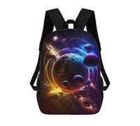 sinyumoney Neon Cosmic Voyage Mochila Escolar Impresa En 3D Para Niños Y Niñas, Mochila Para Portátil Para Niños/estudiantes/adultos 17inch