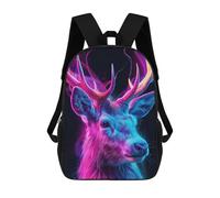 sinyumoney Neon Deer Headphones Mochilas Infantiles Mochila Escolar Impresa En 3D Para Niños Mochilas De Viaje Bolsas Para Libros Para Niños 17inch Mochila Escolar