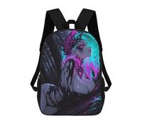 sinyumoney Neon Demon Girl in Dark Forest Mochilas Infantiles Mochila Escolar Impresa En 3D Para Niños Mochilas De Viaje Bolsas Para Libros Para Niños 17inch Mochila Escolar