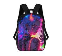 sinyumoney Neon Demon Girl Mochila Escolar Resistente Al Agua Para Ordenador Portátil Para La Escuela/trabajo/viajes 17inch