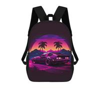 sinyumoney Neon Desert Drive Mochila Infantil, Mochila Escolar Infantil, Mochilas Escolares Impresas En 3D Para Niños Y Estudiantes Adolescentes 17inch