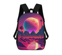 sinyumoney Neon Desert Oasis -1 Mochilas Mochilas Infantiles Mochila Escolar Mochila Escolar Infantil Impresa En 3D Mochilas De Viaje De Moda Para Niños De Primaria Y Secundaria 17inch