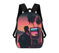 sinyumoney Neon Desert Reflections Mochila Infantil Para Niñas, Mochila Escolar 3D, Mochila Para Niños Pequeños, Mochila Informal De Día, Mochila Escolar De Moda 17inch