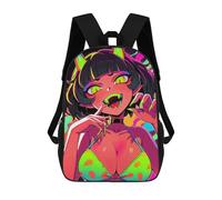 sinyumoney Neon Devil Girl with Bikini Top Mochila Escolar, Mochila De Negocios, Mochila Impermeable Para Libros Para Hombres, Mujeres Y Adolescentes 17inch