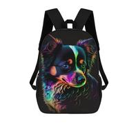 sinyumoney Neon Dog Art Print 17inch Mochila Escolar Impresa En 3D Para Niños, Mochila Escolar Informal De Moda, Mochilas De Viaje Para Niños Y Estudiantes.