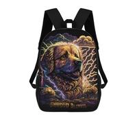 sinyumoney Neon Dog Lightning Art Print Mochila Escolar Infantil De 17 Pulgadas Con Estampado 3D, Mochila Moderna Para Niños, Mochilas De Viaje, Bolsas Para Libros, Mochila Escolar Infantil