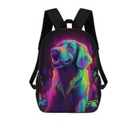 sinyumoney Neon Dog Mochila Escolar Infantil, Mochilas Impresas En 3D, Mochilas Escolares De Moda Para Niños De Primaria Y Secundaria 17inch