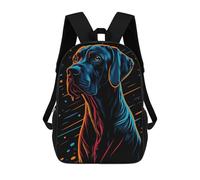 sinyumoney Neon Dog Portrait Mochila, Mochila Escolar Impresa En 3D, Bolsa Para El Almuerzo Escolar, Mochila De Viaje, Mochila Para Amigos, Mochila Escolar Para Niñas Y Niños 17inch