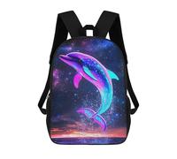 sinyumoney Neon Dolphin Leaping Water Mochilas Infantiles Impresas En 3D De 17 Pulgadas. Mochila Escolar Informal Impresa En 3D Para Niños De Primaria Y Secundaria.
