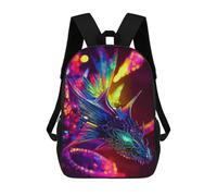 sinyumoney Neon Dragon Artwork Mochilas Para Niños Mochila Escolar Mochila Escolar Impresa En 3D Para Niños Estudiantes De Primaria Y Secundaria 17inch