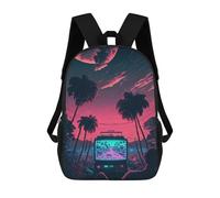 sinyumoney Neon Dreamscape -19 Mochila Escolar Para Niños, Mochila Escolar De Gran Capacidad Para Niños, Mochila Escolar 3D, Regalos Para Niños 17inch