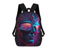 sinyumoney Neon Dreamscape -8 Mochilas Para Niños Mochila Escolar Mochila Escolar Impresa En 3D Para Niños Estudiantes De Primaria Y Secundaria 17inch