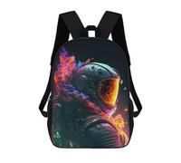 sinyumoney Neon Explosion Astronaut Mochila Escolar De 17 Pulgadas Impresa En 3D Mochilas Infantiles Mochila Genial Impresa En 3D Para Niños De Primaria Y Secundaria