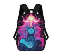 sinyumoney Neon Fantasy Portrait Mochilas Infantiles Impresas En 3D Para Niños, Mochilas Escolares De Moda, Mochilas De Viaje, Mochilas Escolares Para Niños De Primaria 17inch