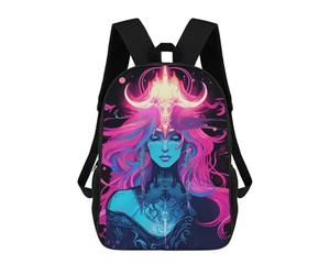 sinyumoney Neon Fantasy Portrait Mochilas Infantiles Impresas En 3D Para Niños, Mochilas Escolares De Moda, Mochilas De Viaje, Mochilas Escolares Para Niños De Primaria 17inch