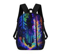 sinyumoney Neon Forest Glow Mochila Infantil Escolar Para Niños Con Estampado 3D De Dibujos Animados, Mochila Escolar Para Estudiantes, Mochila Para Portátil Para Niños Y Niñas 17inch
