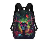 sinyumoney Neon Forest Skull Mochila Escolar Impresa En 3D Para Niños Y Niñas, Mochila Escolar, Mochila De Viaje Para Niños 17inch
