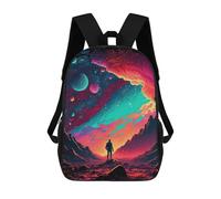 sinyumoney Neon Galaxy Mochila Escolar Infantil, Mochilas Impresas En 3D, Mochilas Escolares De Moda Para Niños De Primaria Y Secundaria 17inch