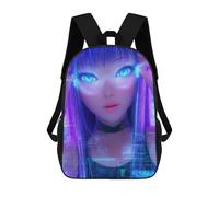 sinyumoney Neon Girl-1 Mochila Escolar Ligera E Informal Para Adolescentes, Niños, Mujeres Y Hombres 17inch