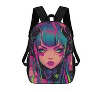 sinyumoney Neon Girl Art Print Mochila Escolar Infantil De 17 Pulgadas Con Estampado 3D, Mochila Moderna Para Niños, Mochilas De Viaje, Bolsas Para Libros, Mochila Escolar Infantil