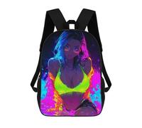 sinyumoney Neon Girl in Water Mochila Escolar Grande Para Niños - Perfecta Para Viajes, Trabajo Y Uso Diario 17inch