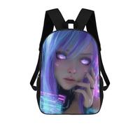 sinyumoney Neon Hair Girl Mochila Escolar Infantil De 17 Pulgadas Con Estampado 3D, Mochila Moderna Para Niños, Mochilas De Viaje, Bolsas Para Libros, Mochila Escolar Infantil