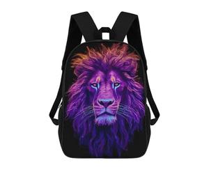 sinyumoney Neon Head Lion Mochila Ligera Informal Para El Día A Día, Mochila Escolar Para El Campus, Actividades Al Aire Libre, Viajes Y Deportes 17inch
