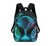 sinyumoney Neon Headphones Glowing Mochila Escolar Para Niñas Y Niños, Mochilas De Gran Capacidad, Mochilas Ligeras Para Niños Y Estudiantes 17inch