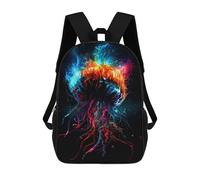 sinyumoney Neon Jellyfish Dance Mochila Escolar Para Niños Mochila Escolar Impresa En 3D Mochila Escolar De Moda Para Niños De Primaria Y Secundaria 17inch